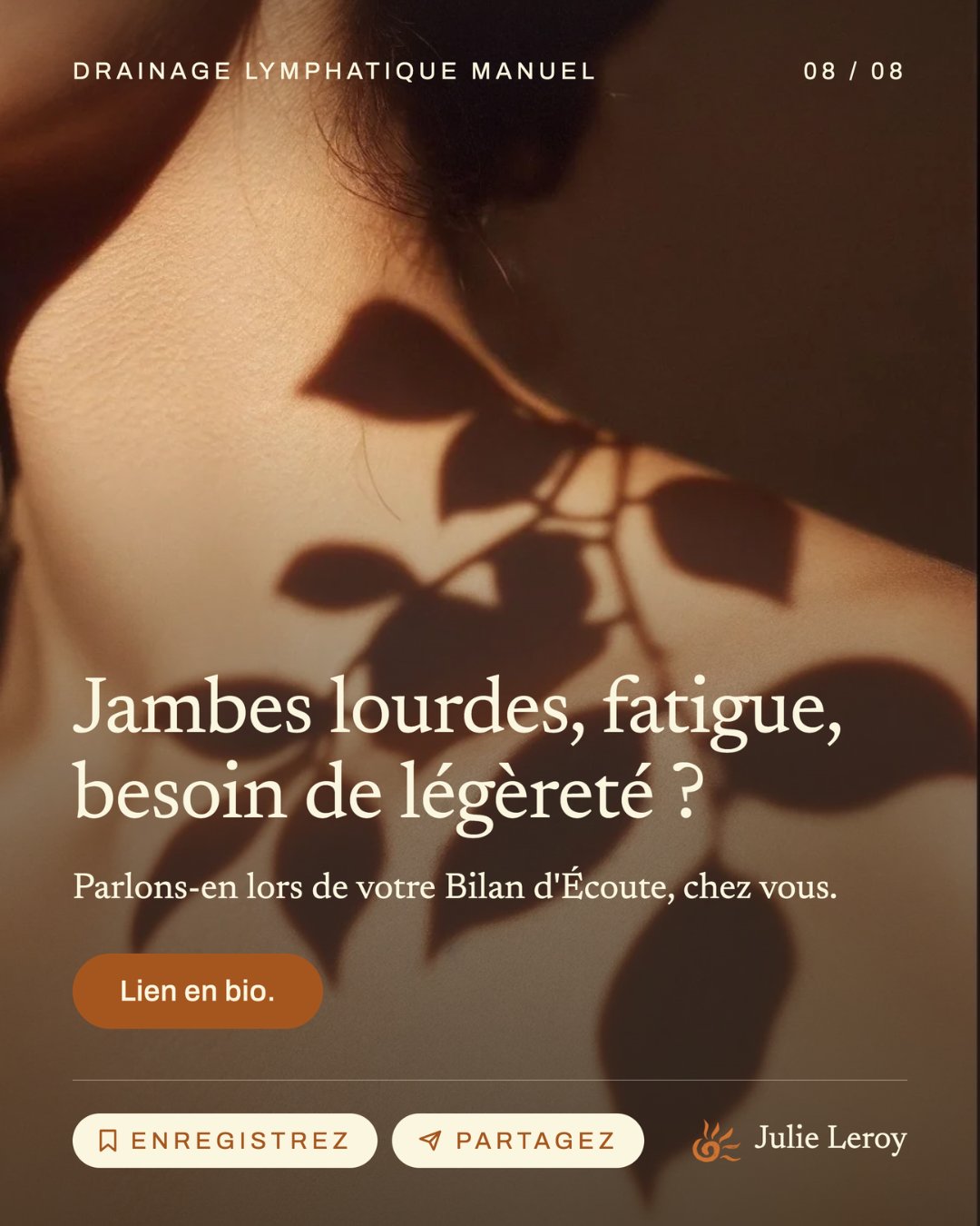 Publication : jambes lourdes, fatigue, besoin de légèreté ?
